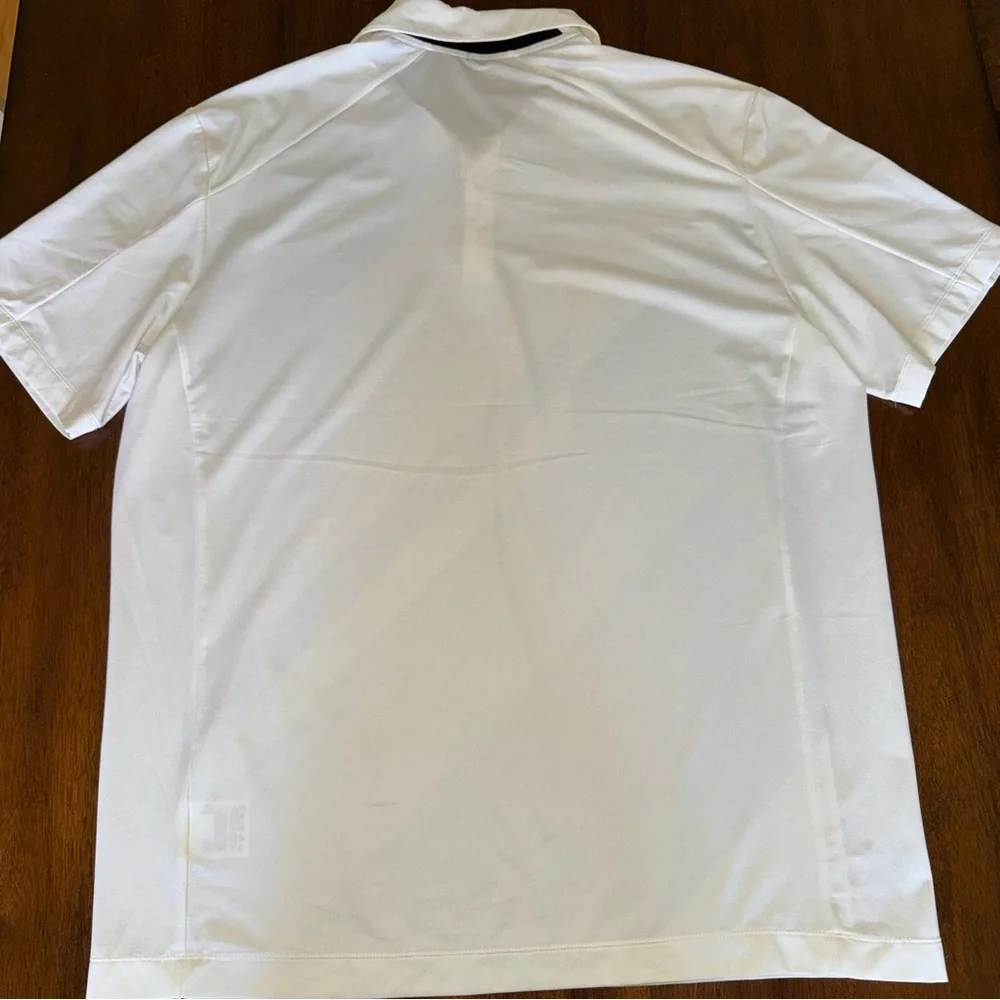 Nike Golf Tour Performance Dri-FIT Polo Shirt Geometric Pattern White Size XL